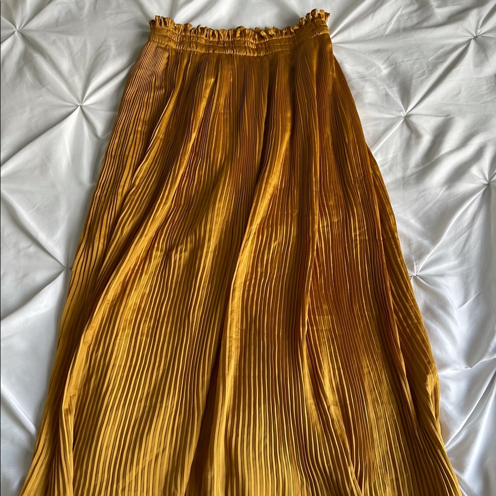 Shiny Yellow maxi skirt